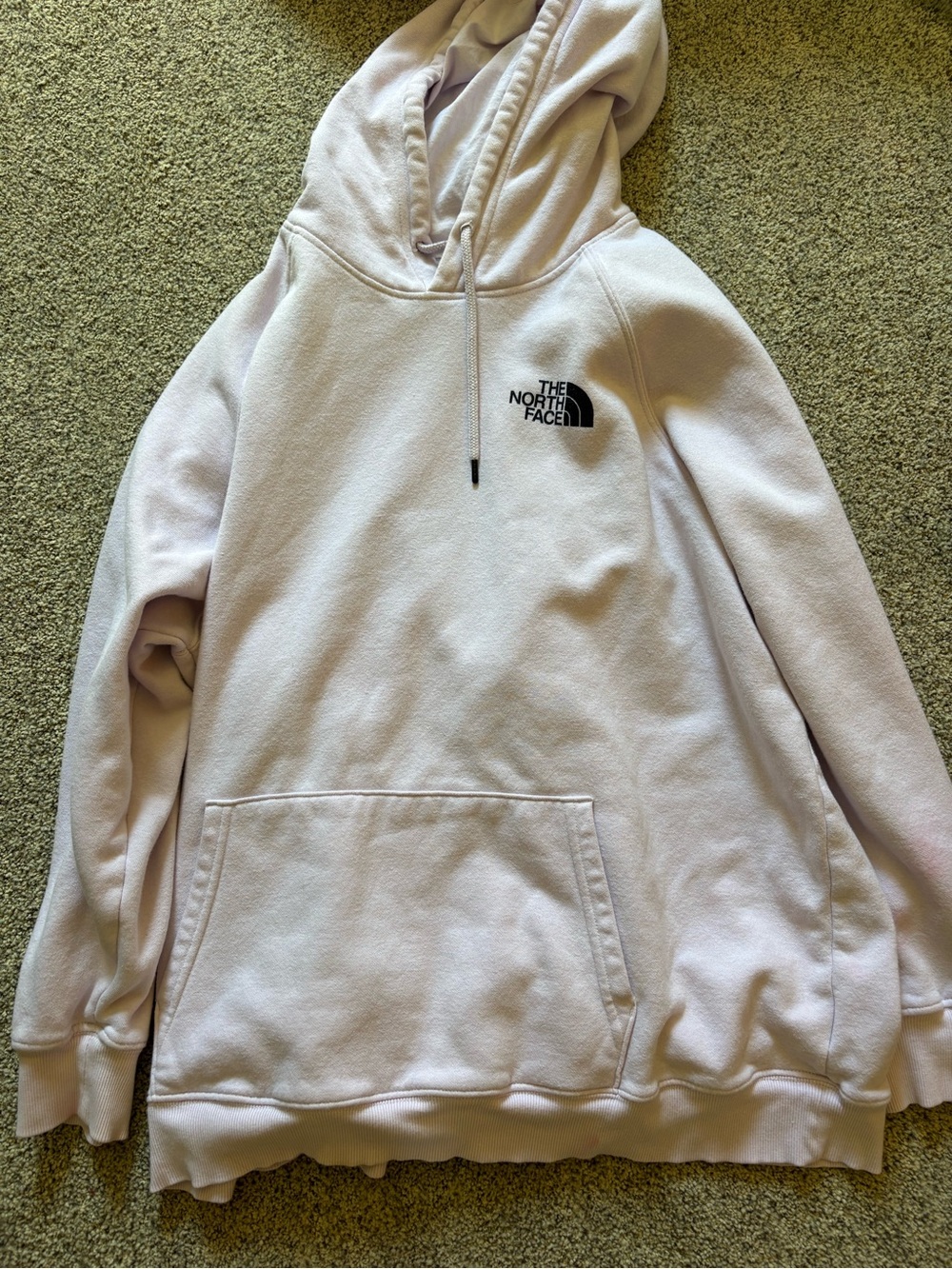 The North Face Pale Pink Pullover Hoodie with Black Logo